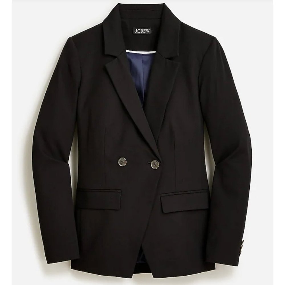 J. Crew Women's Black Double-Breasted Blazer